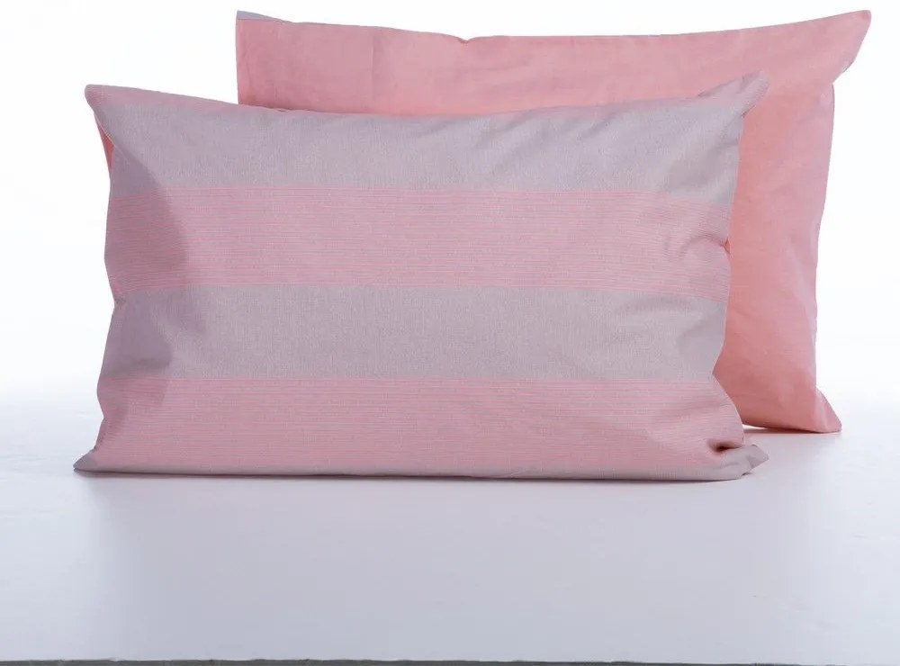 Μαξιλαροθήκη Casual Stripe Peach Nef-Nef Homeware 52 X 72 100% Βαμβάκι