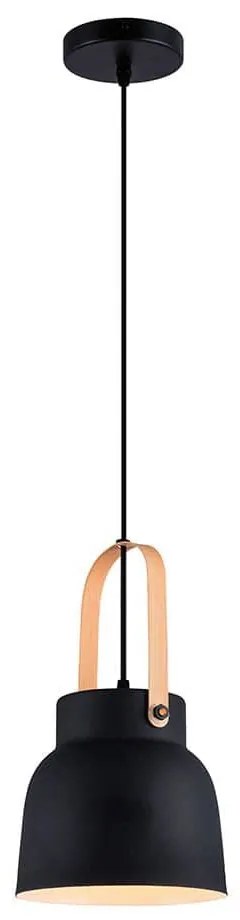 Φωτιστικό Οροφής Carla 4231501 Black Viokef Metal,Wood
