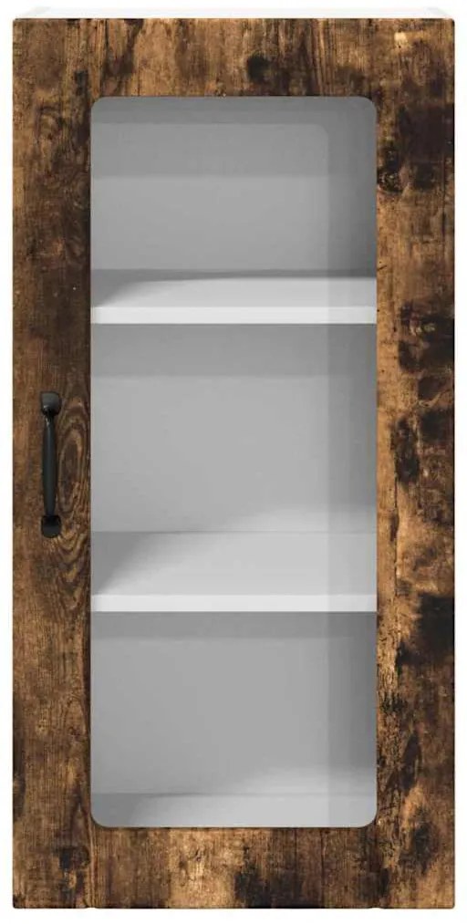 vidaXL Κρεμαστό ντουλάπι κουζίνας Καπνιστό Δρύς 40 x 31 x 80 εκ.