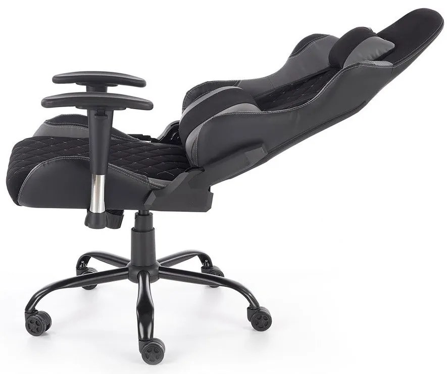 ΚΑΡΕΚΛΑ ΓΡΑΦΕΙΟΥ / GAMER CAIN ΜΑΥΡΟ / ΓΚΡΙ 69x62x127-134cm