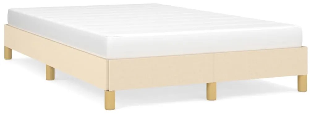 vidaXL Σκελετός Κρεβατιού Χωρίς Στρώμα Κρεμ 120x200 εκ. Υφασμάτινο