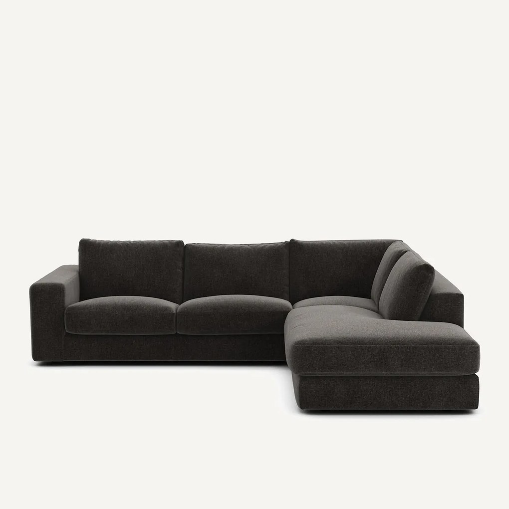 Γωνιακός καναπές από βελούδινο chenille ύφασμα, Skander