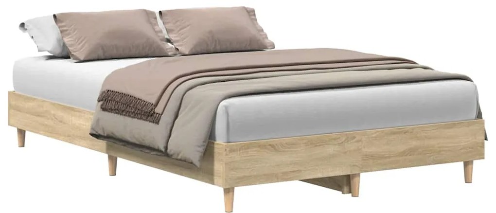 vidaXL Πλαίσιο Κρεβατιού χωρίς Στρώμα Sonoma Δρυς 120x200εκ. Επ. Ξύλο