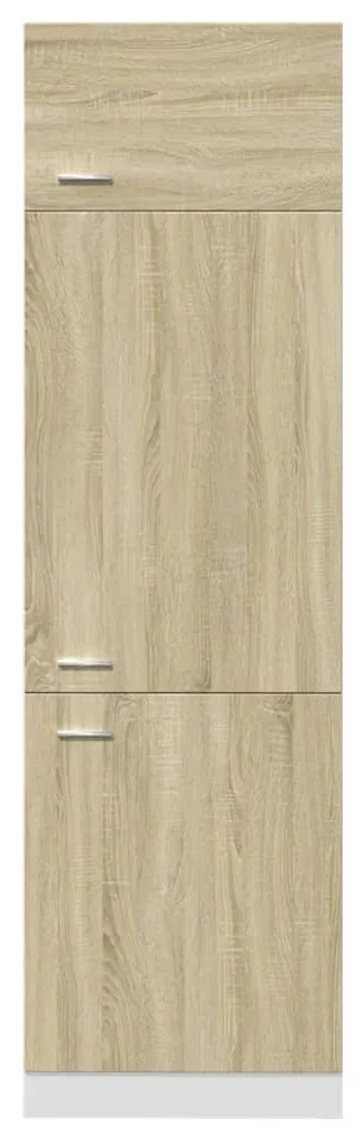 vidaXL Ντουλάπι Ψυγείου "Lyon" Sonoma Δρυς 60x57x207 εκ. από Τεχνητό Ξύλο