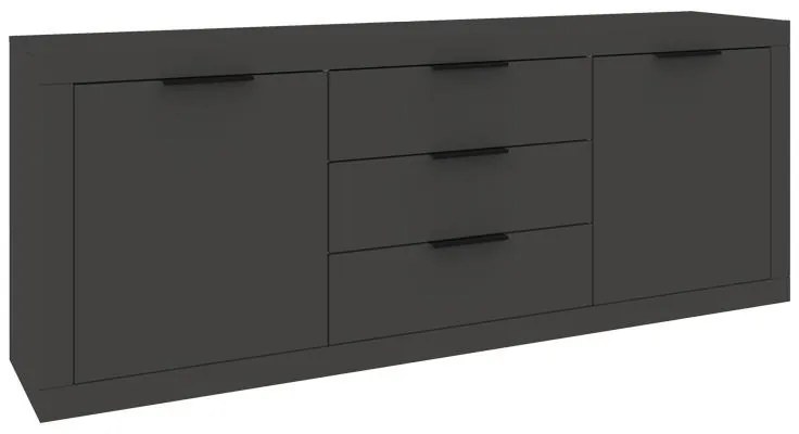 Μπουφές Doha σε ανθρακί απόχρωση 210x45x80.5εκ 210x45x80.5 εκ.