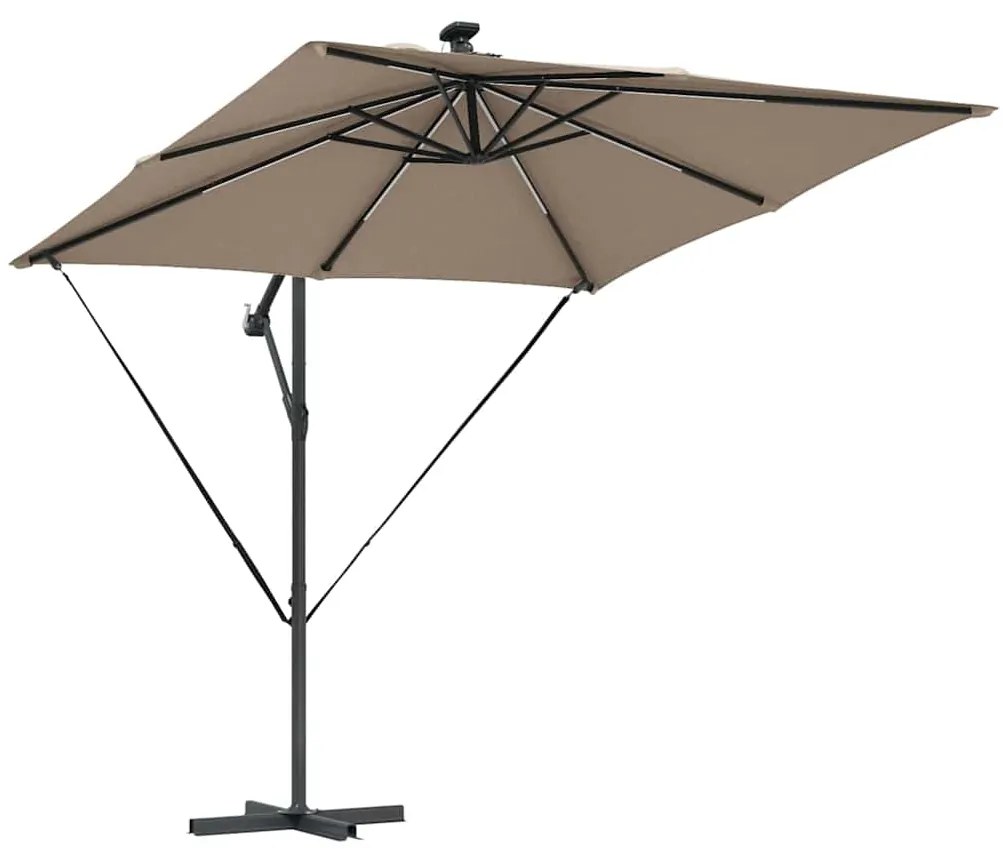 vidaXL Ομπρέλα Cantilever Banana Taupe 249 x 249 x 250 εκ.