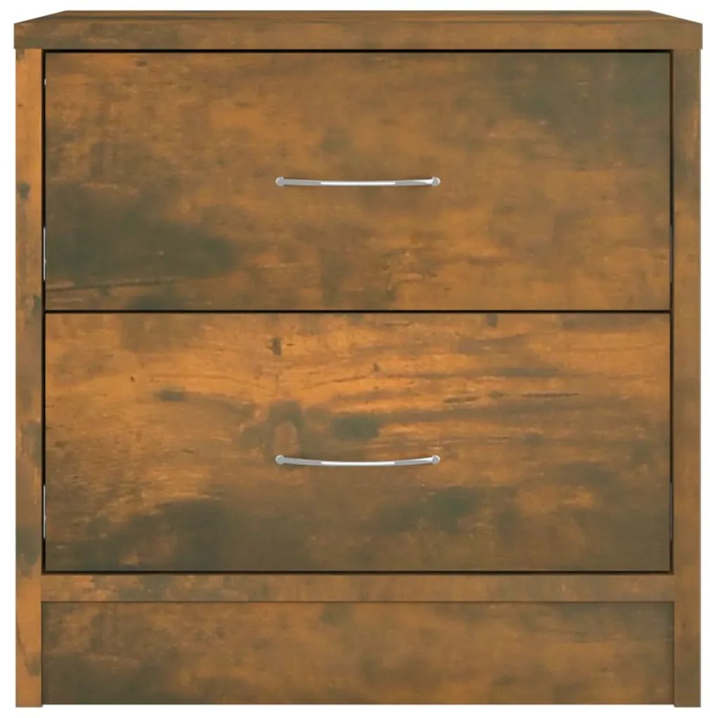 vidaXL Κομοδίνο Καπνιστή Δρυς 40 x 30 x 40 εκ. από Επεξεργασμένο Ξύλο