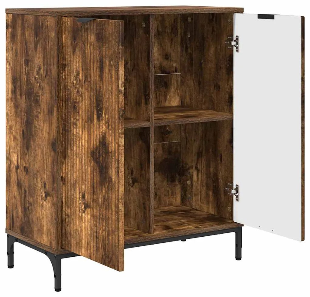 vidaXL Πλαϊνό γραφείο Καπνιστό Δρύς 69,5 x 33 x 82 εκ.