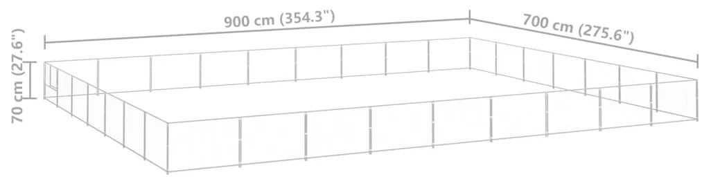 Σπιτάκι Σκύλου Ασημί 63 μ² Ατσάλινο
