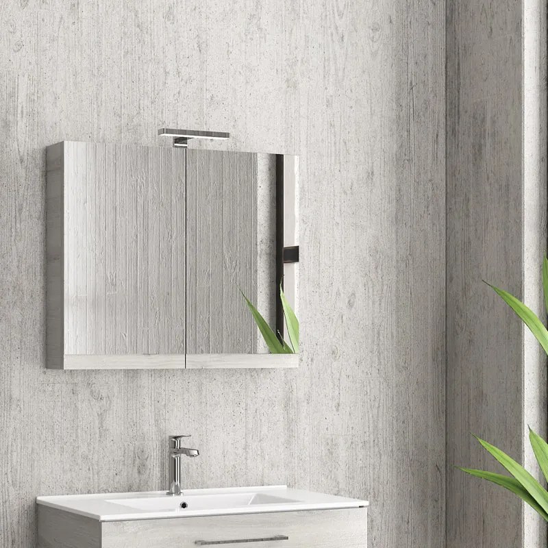 KARAG   Καθρέπτης ανοιγόμενος με δύο πόρτες Ice Oak 8902 Collection:NEW KARAG 75x13x60cm KARAG-5206836046679