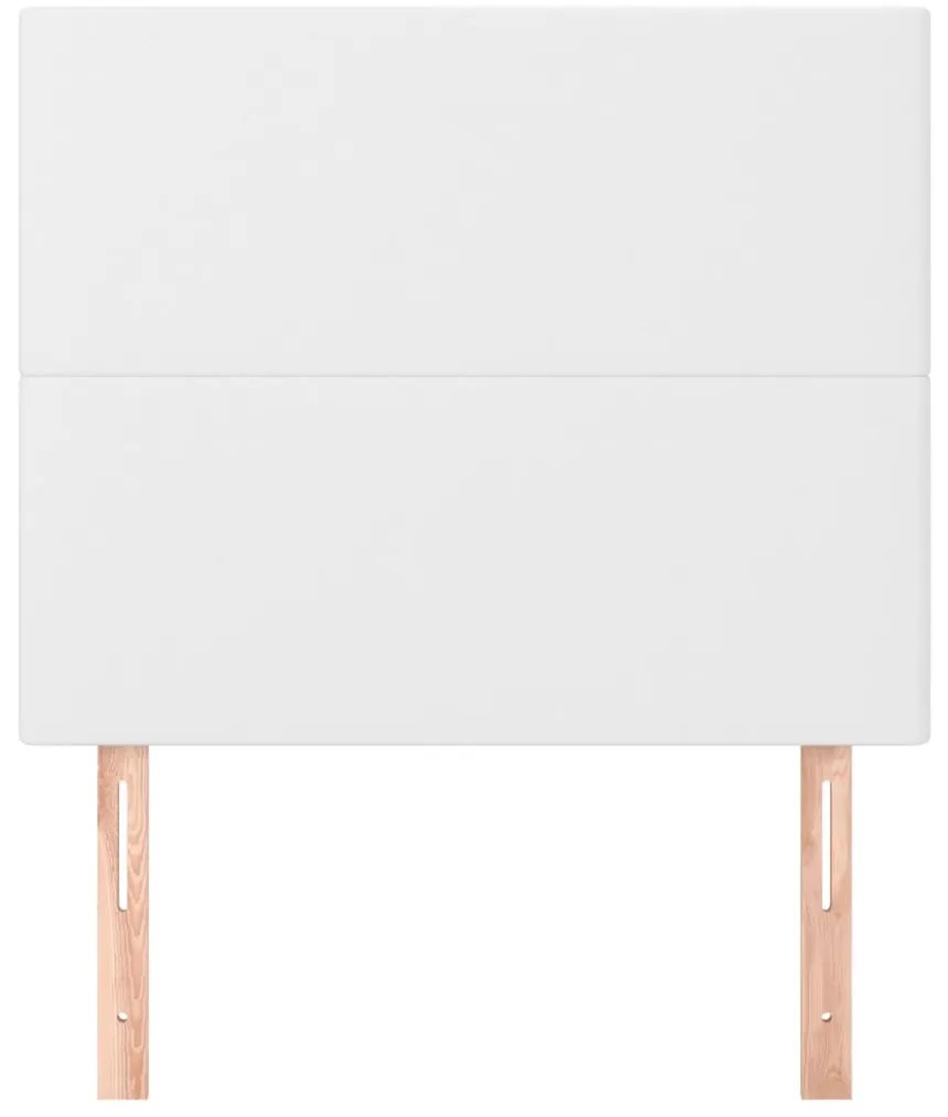 vidaXL Κεφαλάρι Κρεβατιού Λευκό 90x5x118/128 εκ. από Συνθετικό Δέρμα