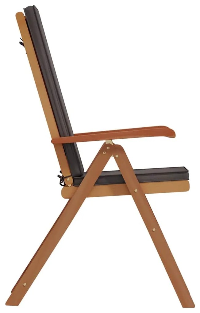 vidaXL Καρέκλα Κήπου 4 pcs Καφέ 57 x 71.5 x 104εκ Μασίφ ξύλο teak