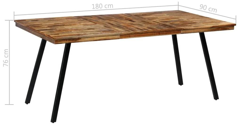 ΤΡΑΠΕΖΑΡΙΑ 180X90X76 ΕΚ. ΑΠΟ ΑΝΑΚΥΚΛΩΜΕΝΟ ΞΥΛΟ TEAK ΚΑΙ ΑΤΣΑΛΙ 245415