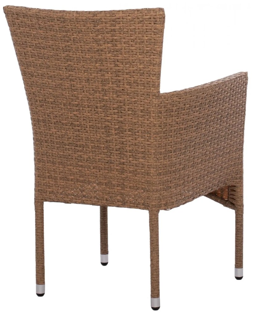 Καρέκλα - Πολυθρόνα NISHA C5684.02 Μεταλλική με Wicker Καφέ - Μόκα &amp; Μαξιλάρι 58x60x87 εκ. 58x60x87 εκ.