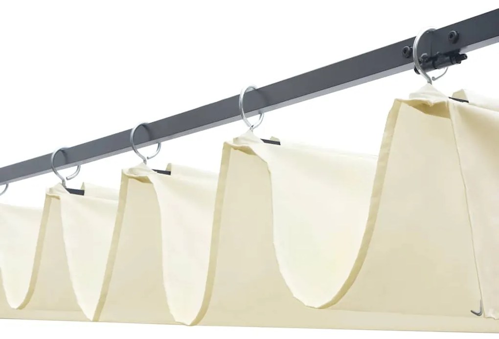 vidaXL Κιόσκι με Οροφή Καφέ/Κρεμ 300x300x220 εκ. από Συνθετικό Ρατάν