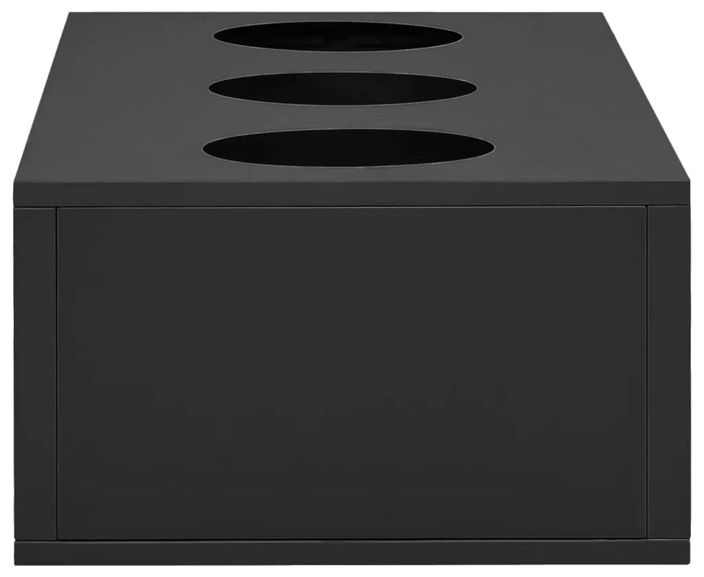 vidaXL Ντουλάπα με Συρόμενη Πόρτα &amp; Γλάστρα Ανθρακί Ατσάλινη