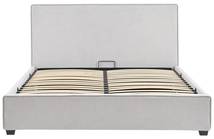 Κρεβάτι διπλό Bedka pakoworld ύφασμα γκρι με αποθηκευτικο χώρο160x200εκ