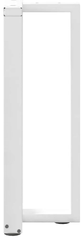 vidaXL Πόδια Κονσόλας σε Σχήμα Τ, 2 τεμ. Λευκά 38x25x(72-73) εκ. Ατσάλι