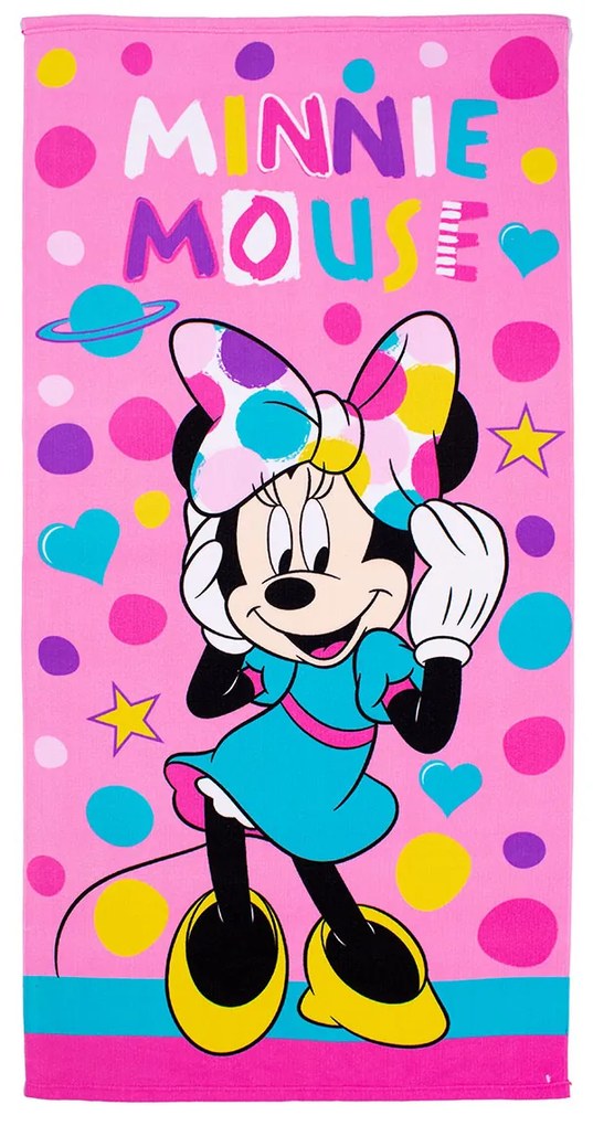Παιδική Πετσέτα Θαλάσσης Microfiber (70x140) Dimcol Minnie 94 Pink-Multi