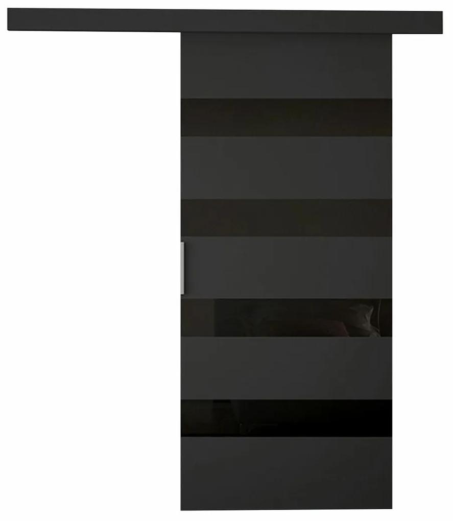 Συρόμενες πόρτες Atlanta 179, 29 kg, Μαύρο, Πλαστικοποιημένη μοριοσανίδα, Αλουμίνιο | Epipla1.gr