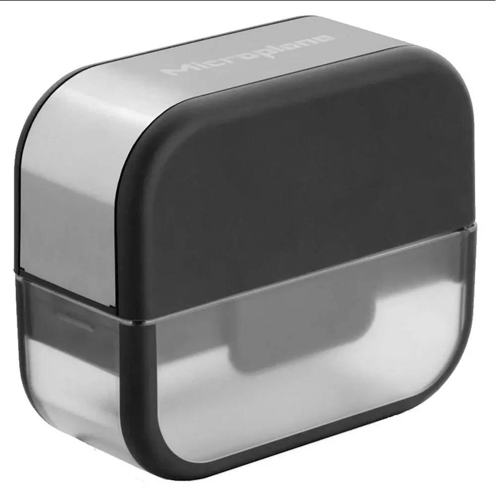 Τρίφτης/ Πρέσα Σκόρδου 48914E 8x9x4cm Black-Inox Microplane Ανοξείδωτο Ατσάλι