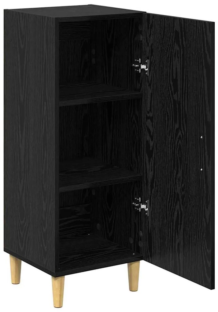 vidaXL Πλαϊνό γραφείο Μαύρη δρυς 34,5 x 34 x 90 εκ. Επεξεργασμένο ξύλο