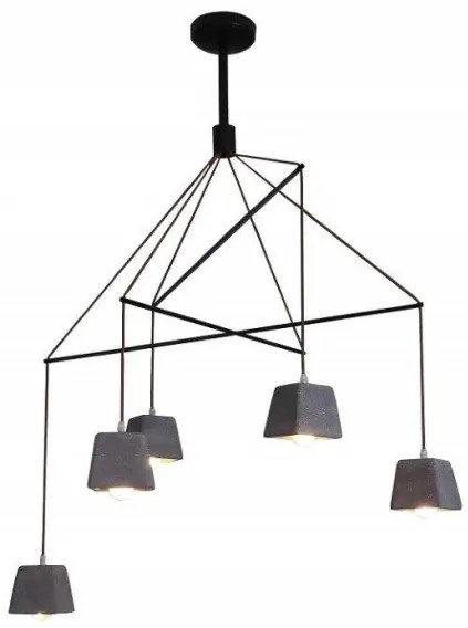 Κρεμαστό Φωτιστικό Οροφής τσιμέντο Box-SP6-cross Trapezoid Sunlight-SP6-Γκρι SP6