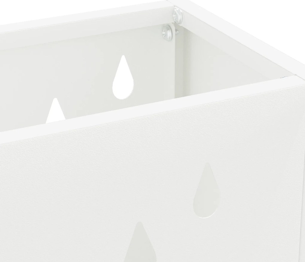 vidaXL Λευκή Βάση Ομπρέλας - 28x12x41 εκ., Ατσάλι