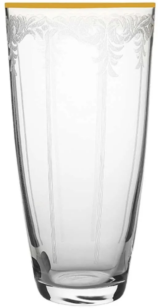 Ποτήρι Νερού Elisabeth CLX08890011 350ml Clear-Gold Από Κρύσταλλο Βοημίας Crystal