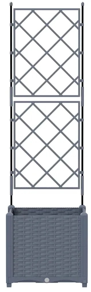 vidaXL Κηποτινάκι με Τρέλα Ανοιχτό γκρι 40 x 40 x 143 εκ. PP