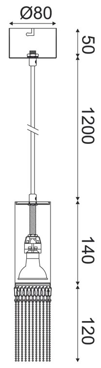 ΚΡΕΜΑΣΤΟ ΦΩΤΙΣΤΙΚΟ 1XGU10 DOHA ΧΡΥΣΟ ΜΕΤ/ΚΟ IP20 D6XD8XH150CM - YL22291PSG - YL22291PSG