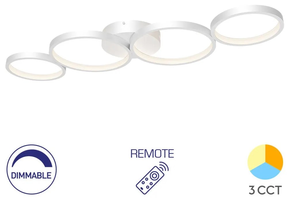 Φωτιστικό Οροφής Braytron BH17-04090 Λευκό (White) CCT3