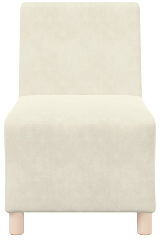 vidaXL Καθίσμα Σαλονιού 2 pcs Κρεμ 55 x 74 x 82 εκ. Βελούδο