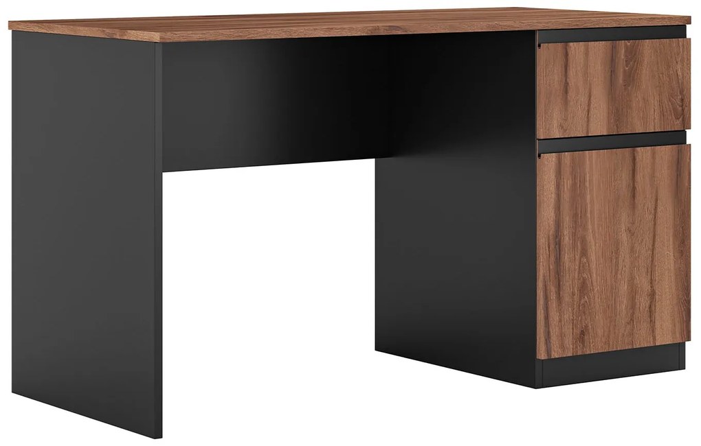Γραφείο Ξύλινο RONAN Livorno Oak/Μαύρο 140x76x55