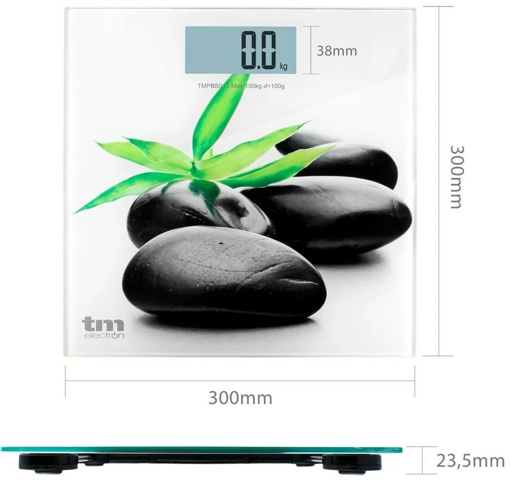 Ψηφιακή Ζυγαριά Μπάνιου TM Electron Zen Γκρι Slim (23 mm)