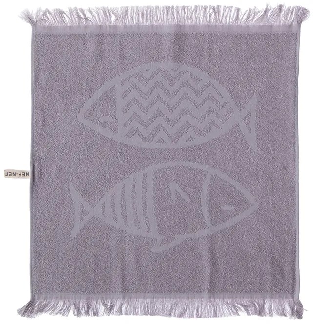 Ποτηρόπανο Fish Style Silver 50x50 - Nef-Nef Homeware