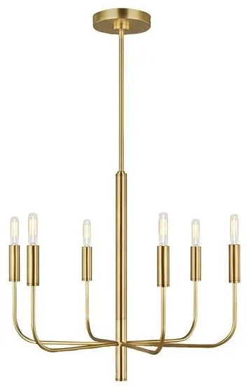 Πολυέλαιος Κρεμαστό Φωτιστικό 6xE14 Brianna Elstead Lighting-FE-BRIANNA6-BB-Ορείχαλκος FE-BRIANNA6-BB