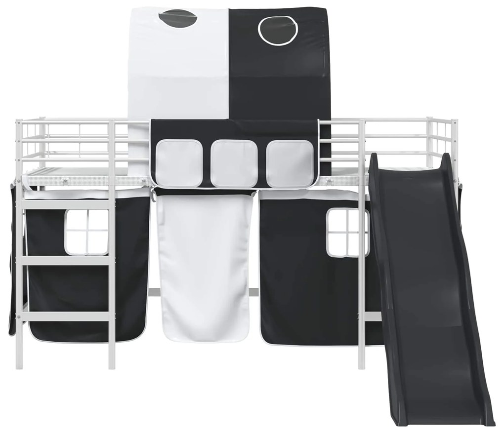 vidaXL Λευκό και Μαύρο 90 x 200 cm