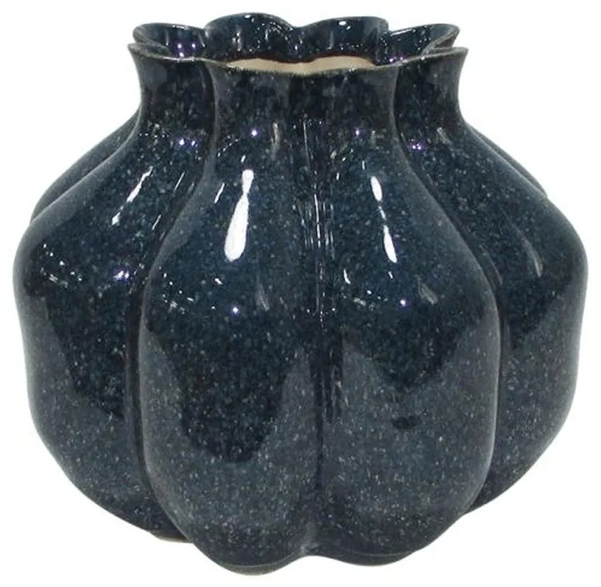 Βάζο Belinda 003-124-106 21x21x19cm Dark Blue Ceramic