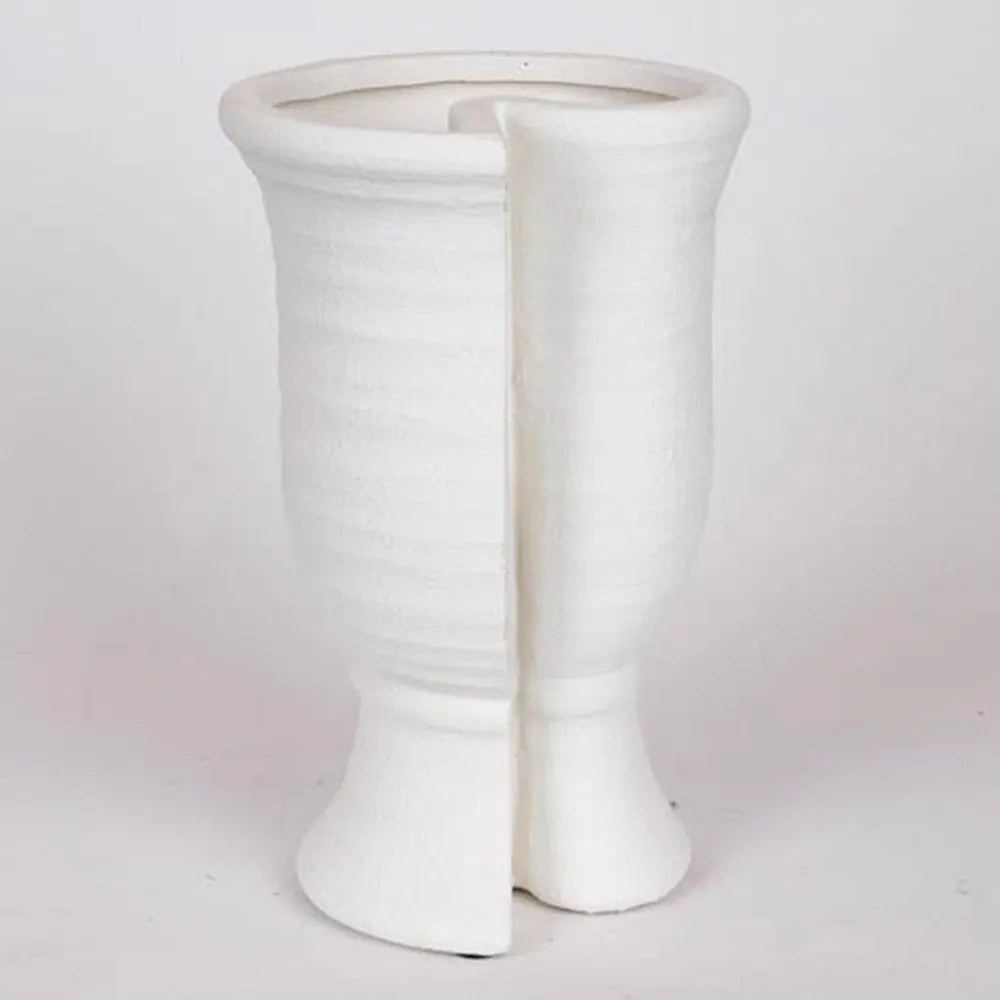 Βάζο Κεραμικό 819-00516 19,5x17x29cm Cream Estheti Home Κεραμικό