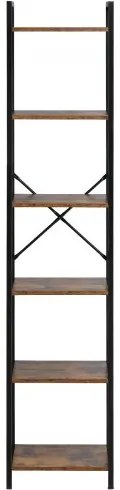 VEVOR Metal Bookshelf Rustic Bookshelf 6-Tier for Living room Bedroom &amp; Office