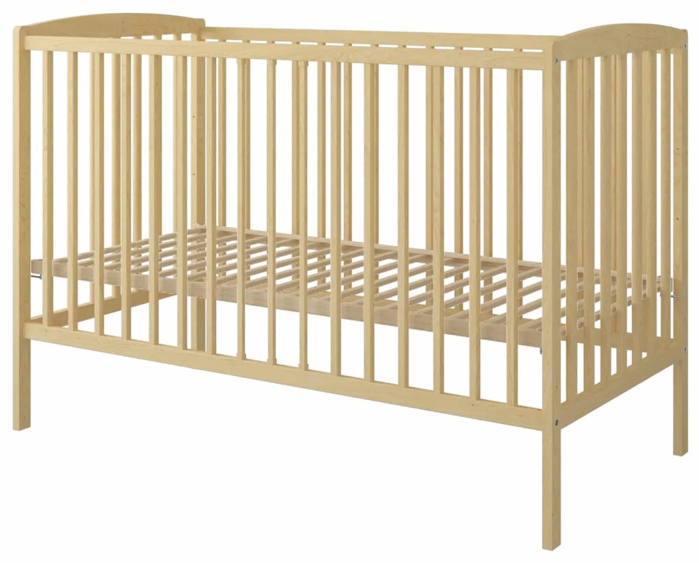 Βρεφικό Κρεβάτι Basic Natural  με Στρώμα 60x120cm  BC10099A BabyCute