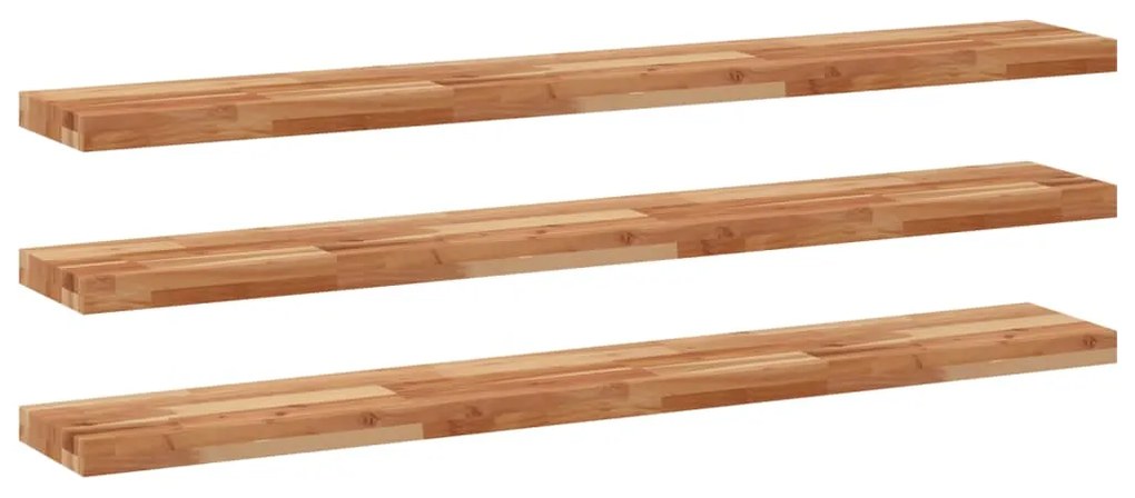 vidaXL Ράφια Κρεμαστά 3 Τεμ. 160x20x4εκ. Φινίρισμα Λαδιού Μασίφ Ακακία