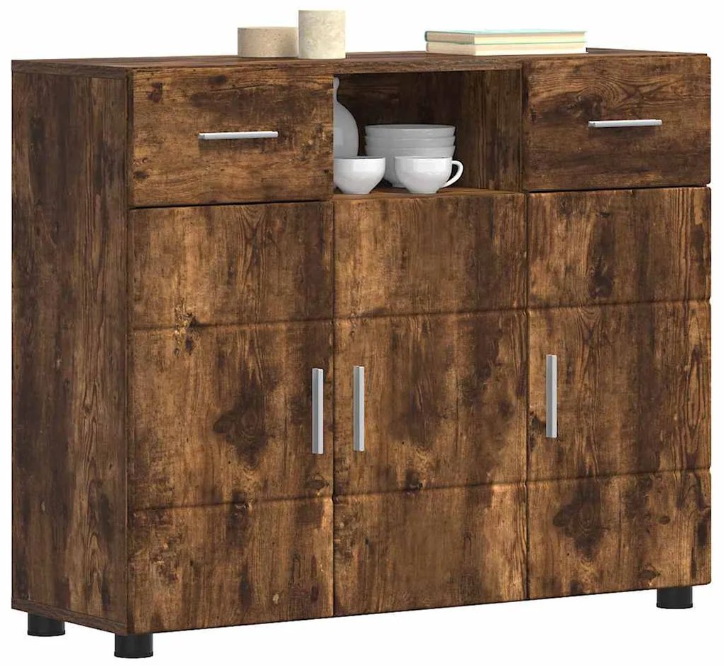 vidaXL Ξύλινο Ντουλάπι με συρτάρι Καπνιστό Δρύς 88,5 x 30,5 x 73 εκ