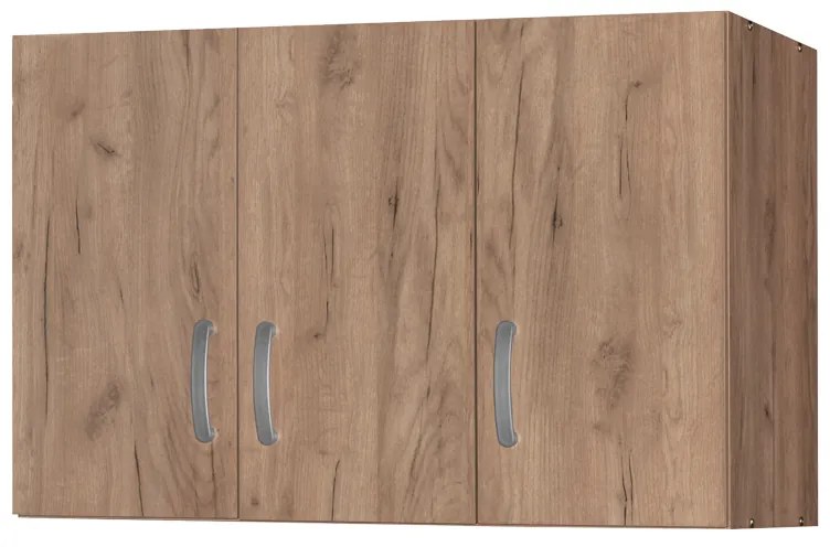 Ντουλάπα τρίφυλλη και πατάρι Zelia pakoworld φυσικό 90x42x240εκ. (1 τεμάχια)