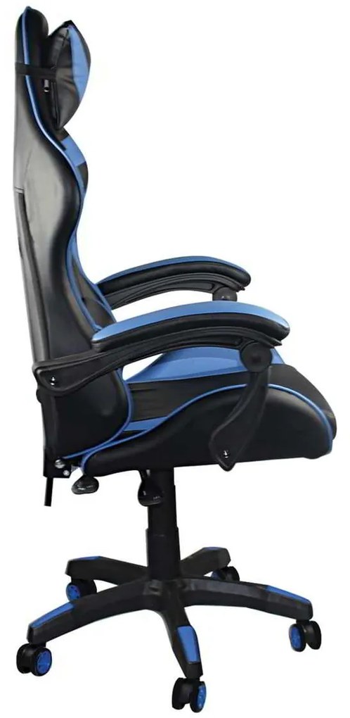 Gaming Πολυθρόνα Bf7850 Pu Μαύρο/Μπλε . Διάσταση: 63x70x117/127cm