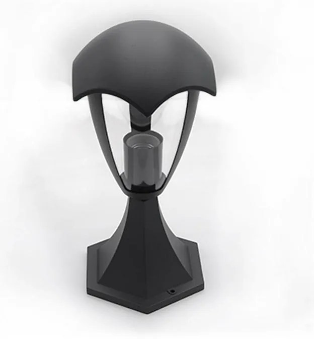 Adeleq Φανάρι Αλουμίνιο Επιδαπέδιο H33cm L19cm Ντουί E27 IP44 Σκούρο Γκρι 9-3646