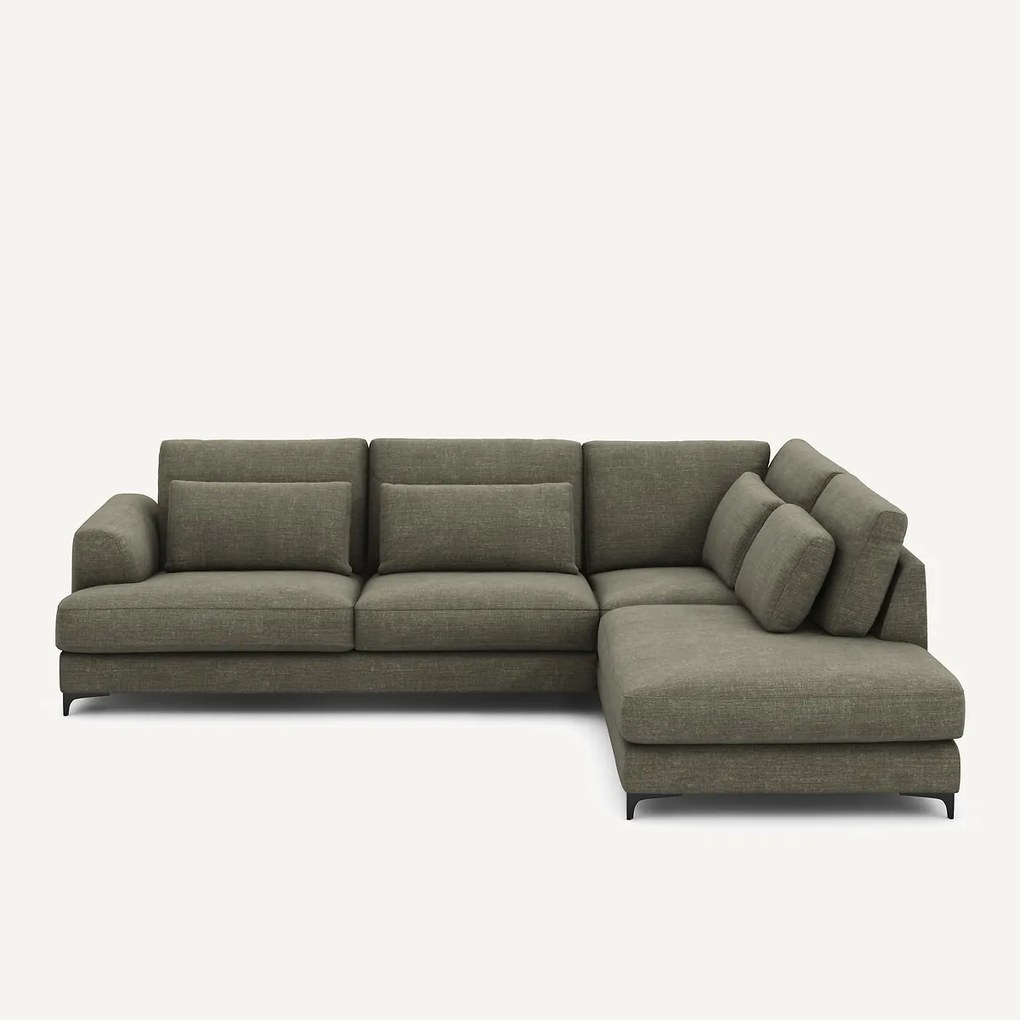 Γωνιακός καναπές-κρεβάτι δεξιός, από βαμβάκι και λινό, Marsile