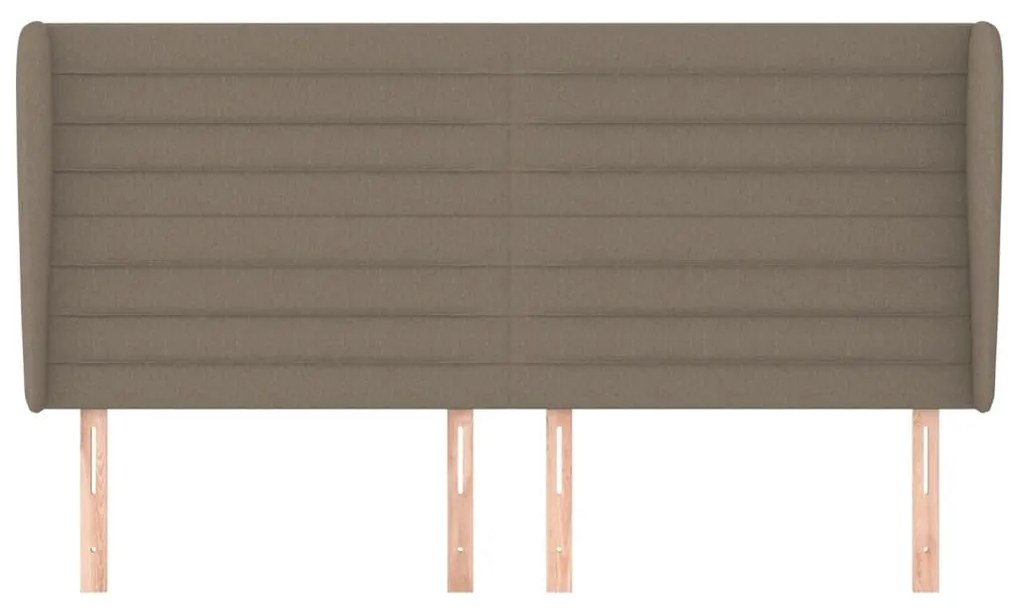 Κεφαλάρι με Πτερύγια Taupe 183x23x118/128 εκ. Υφασμάτινο - Μπεζ-Γκρι