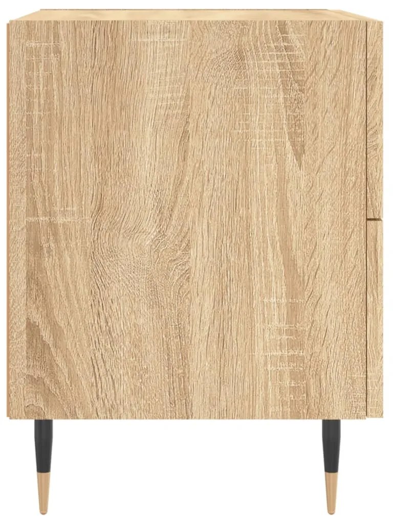 vidaXL Κομοδίνα 2 τεμ. Sonoma Δρυς 40 x 35 x 47,5 εκ. Επεξεργ. Ξύλο